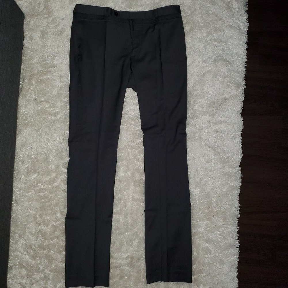 Men's Dark Grey Dior Pleated Dress Slacks. Size 48